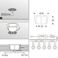 thumbnail image 2 of Recessed LED Deck Light Kits, 12V Low Voltage Landscape Lighting, IP67 Waterproof Outdoor Step Stair Lights-Natural white, 2 of 5