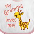 thumbnail image 4 of Inktastic My Gramma Loves Me- Cute Giraffe Boys or Girls Baby Bib, 4 of 4