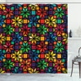 thumbnail image 1 of Ambesonne Geometric Shower Curtain, Window Glass Pattern, 69"Wx84"L, Multicolor, 1 of 3