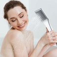 thumbnail image 4 of Chic Square Design Shower Head, Pearly Abs Plate Chrome Finish High Pressure For Refreshing Showers, Universal Connection Lightweight And Durable Portable Showerhead (With Self-Cleaning Nozzles), 4 of 5