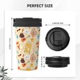 thumbnail image 3 of Fotbe Summer Travel Printed Insulated Travel Coffee Mug Spill Proof Leak Proof Stainless Steel Coffee Tumbler Reusable Coffee Cups with Lids Thermos, 3 of 8