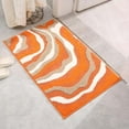 thumbnail image 5 of Soft Comfortable Furry Orange Microfiber Bathroom Rug 32" x 20" Non-Slip Backing Absorbent Bath Mats Rugs for Bathtub Shower Room, 5 of 6