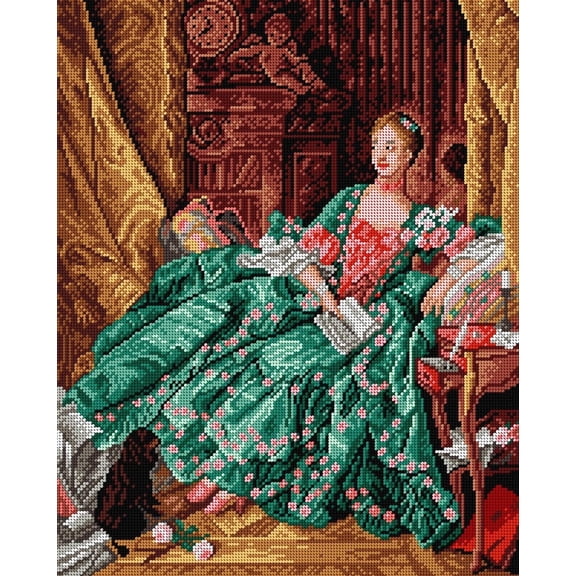 Madame de Pompadour 1807M Needlepoint canvas for halfstitch without yarn