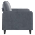 thumbnail image 4 of Bowery Hill Contemporary Velvet 2-Seater Sofa in Dark Gray Finish, 4 of 11