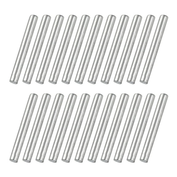 Uxcell 22 Pcs 304 Stainless Steel Round Rod, 1/8"(3mm) Diameter, 1"(25mm) Length Metal Solid Shaft Rods, Steel Stick Lathe Bar Stock for Crafts DIY Models Plane Ship Cars