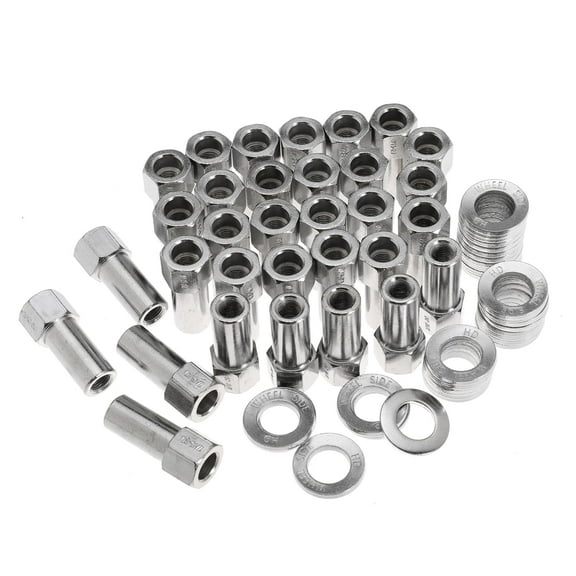 7/16"-20 Wheel Lug Nut for Cragar for SST Mag with Center Washer Open Ended, 13/16” Hex 2.01” Total Length (20Set)