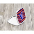 thumbnail image 2 of Letter A Chevron Orange and Blue Compact Mirror CJ1044-ASCM, 2 of 4