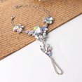 thumbnail image 4 of Accesorio elegante de la joyería de la cadena del tobillo de la pulsera de los diamantes de imitación de la aleación de las mujeres (plata), 4 of 5