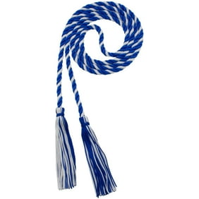Honor Cord - ROYAL / WHITE - Every School Color Available - Made in USA - By Tassel Depot