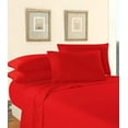 thumbnail image 3 of Elegant Comfort Luxury 4-Piece Bed Sheet Set Three-Line Design 1500 Series Microfiber - Wrinkle and Fade Resistant - Deep Pocket, King, Red, 3 of 5