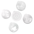 thumbnail image 1 of Bewildely Plantillas de café de acero inoxidable, 5 uds., resistente al agua, ligero, molde DIY, herramienta de dibujo de flores reutilizable, Juegos de servir café y té, 1 of 6
