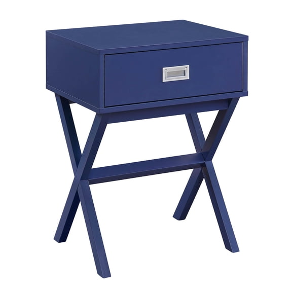 Pemberly Row Modern / Contemporary End Table in Blue Wood Finish