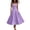 Purple, variant on HAOTAGS Dresses for Women, Casual Polka Dot Waist-Cinching Sleeveless Strap Dress White S