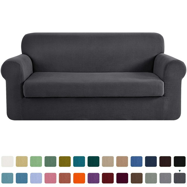 CHUN YI Housse de Canapé Extensible 2 Pcs à Carreaux avec Coussin