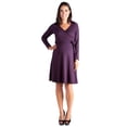 thumbnail image 3 of Maternity V Neck Belted Faux Wrap Dress, 3 of 4