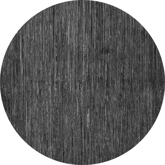 Ahgly Company Indoor Round Abstract Gray Modern Area Rugs, 3' Round