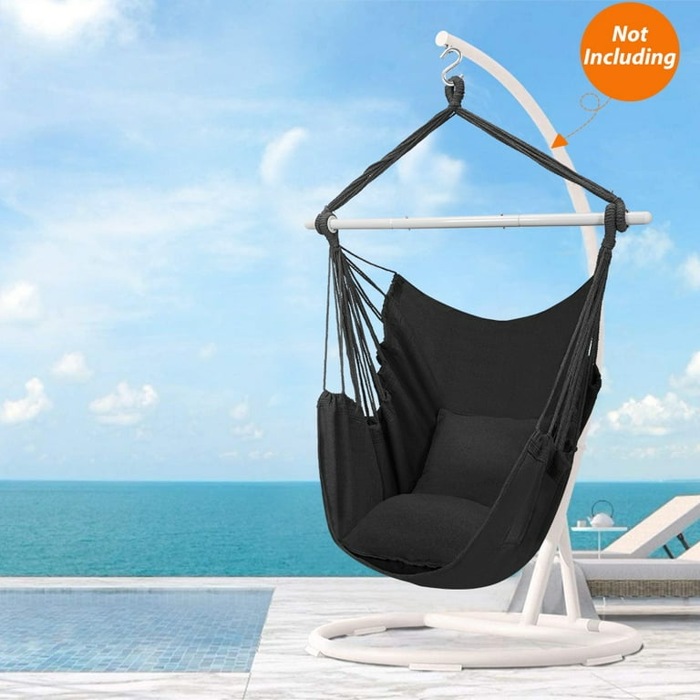 Large Hammock Chair Swing, Relax Hanging Rope Swing Chair Large Hammock Chair Swing, Relax Hanging Rope Swing Chair