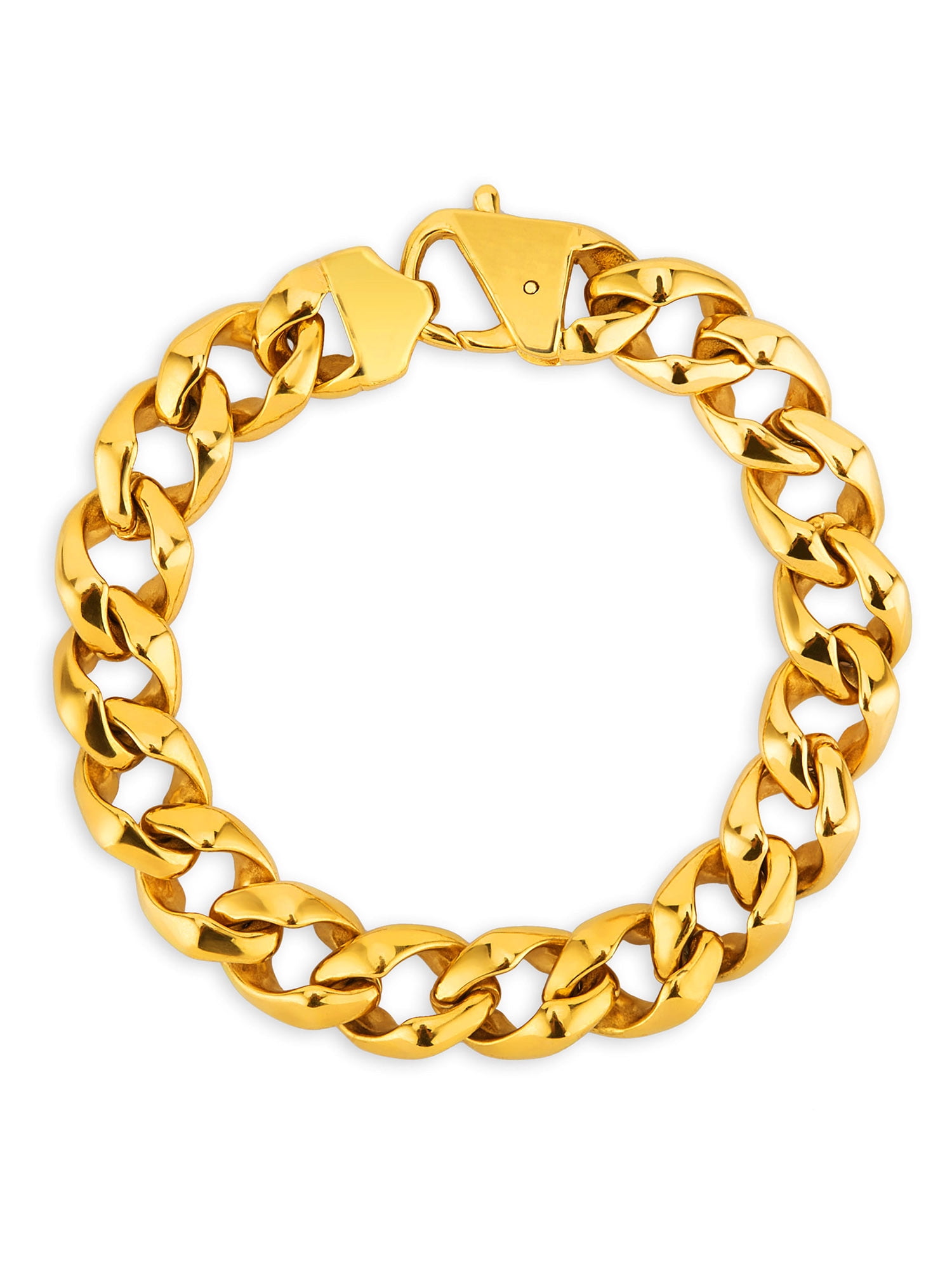 Coastal Jewelry - Gold Plated Stainless Steel Polished Curb Chain Gold Plated Stainless Steel Jewelry