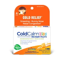 Boiron ColdCalm Kids Pellets, Homeopathic Medicine for Multi-Symptom Cold Relief, Sneezing, Runny Nose, Nasal Congestion, Sore Throat, 2 x 80 Pellets