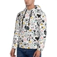 thumbnail image 3 of Fotbe Men's Hoodie with Puppy Pattern - Kangaroo Pocket Pullover Hooded Sweatshirt, Perfect for Daily Wear, Travel, and Home-4X-Large, 3 of 7