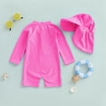 thumbnail image 5 of Tiijoy Boys Striped Zipper Long Sleeve Rashguard 1-Piece Swimsuit & Hat, Sizes 0-24 Months, 5 of 8