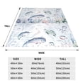 thumbnail image 5 of Bingfone Sea Animals Print Flannel Fleece Blanket Throw Blanket For Bed,Sofa,Couch,Travel,Camping(40"X30"), 5 of 9