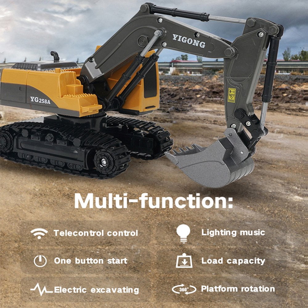 1/24 6CH RC Excavator Toys Remote Control Engineering Car