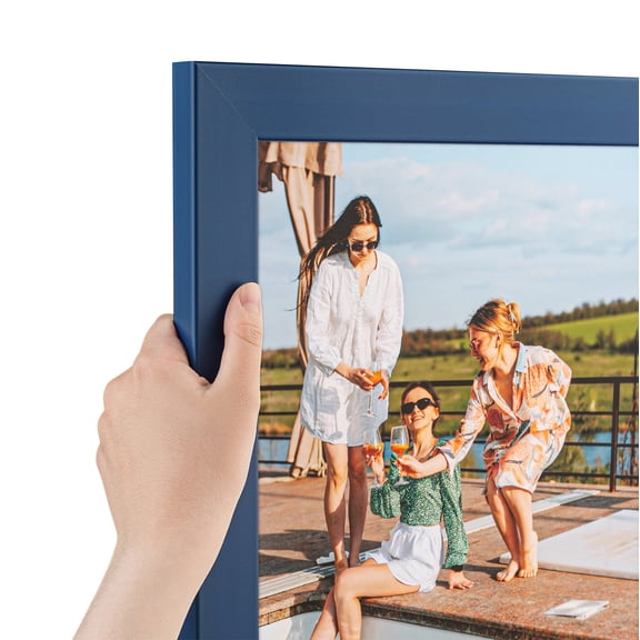ArtToFrames 4" x 29" Blue Picture Frame, 4x29 inch Blue MDF Poster Frame (WOM-4118), Pack