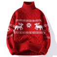 thumbnail image 4 of Christmas Sweaters for Women Winter High Neck Sweater Coat With Festive Deer Design Casual Knit Pullover Large Size Base Layer 2023 Warm Outerwear For Christmas Sweaters, 4 of 4