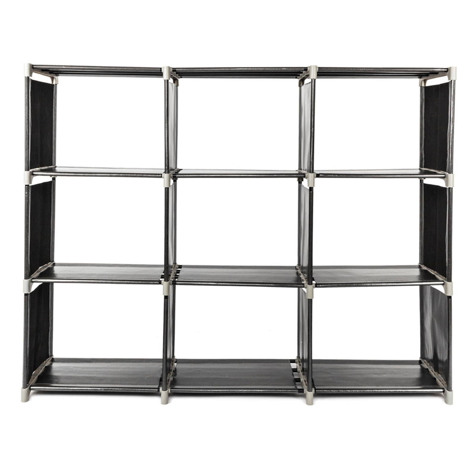 UWR-Nite Cube Storage Organizer 9-Cube Closet Storage Shelves, DIY Closet Cabinet Bookshelf Plastic Square Organizer Shelving for Home, Office, Bedroom