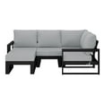 thumbnail image 2 of WestinTrends Montara 5-piece Outdoor Sectional Modular Patio Furniture Sofa Set, Black/Light Gray, 2 of 15
