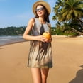 thumbnail image 3 of Naloa Horses running Print Women's Summer Spring Casual Beach Sundress,Vacation Sleeveless Tank Crewneck Loose Dresses, 3 of 7