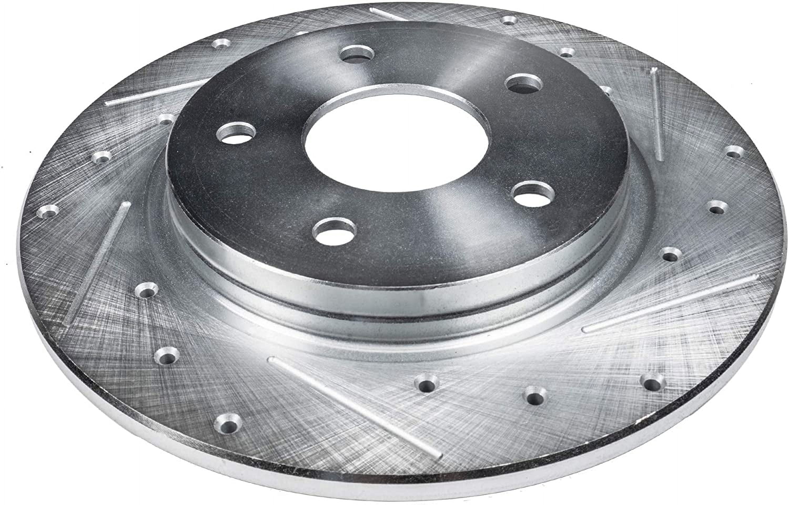 Detroit Axle - 11.18" inch Rear Drilled and Slotted Disc Brake Rotors for Hyundai Sonata Tucson Azera Kia Optima Cadenza