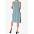 thumbnail image 2 of TheMoogan Women's Basic Sleeveless Crew Neck Knee Length A-Line Jersey Pocket Swing Dress, 2 of 6
