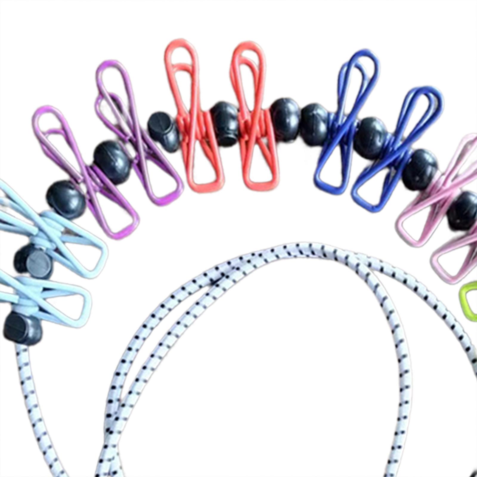 hengtong Elastic Travel Clothesline, Clothesline for, Retractable Elastic Clothesline for Colorful