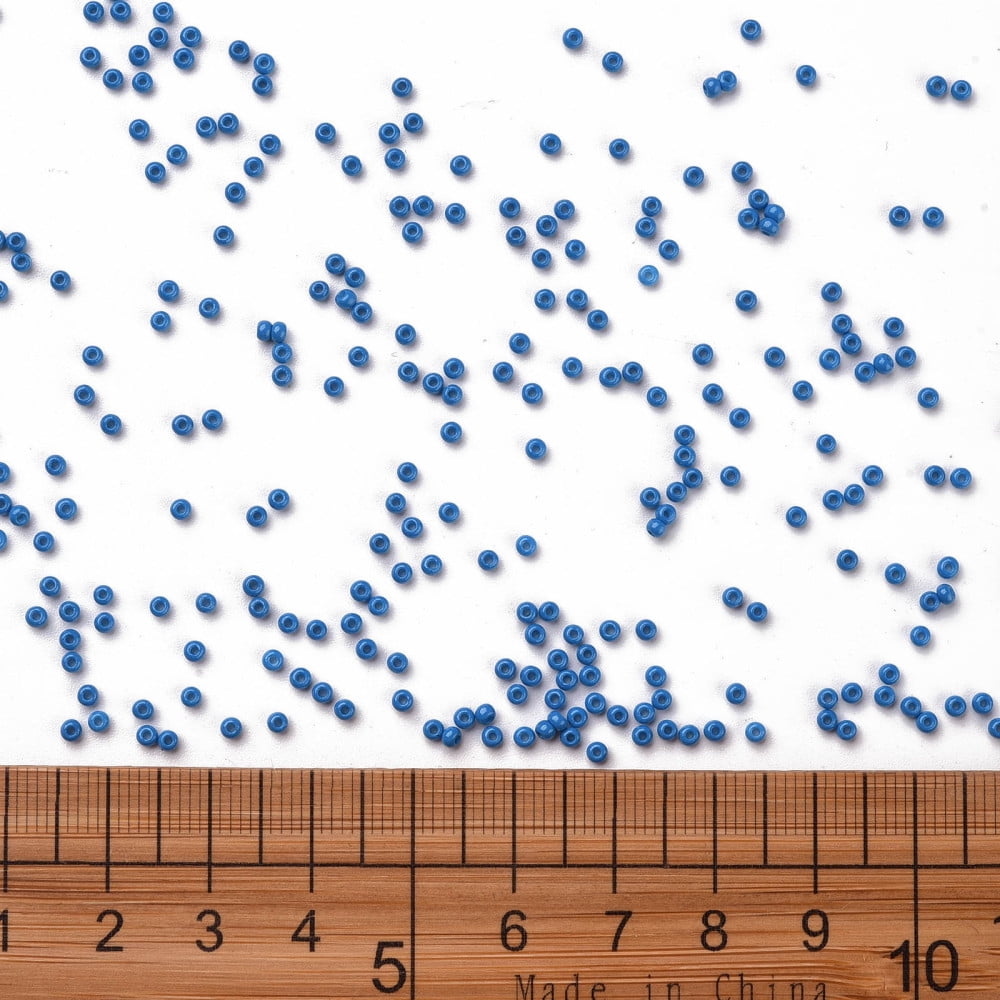 1 pound 11/0 Grade A Round Glass Seed Sky Blue Beads Baking Paint Deep 2.3x1.5mm Hole: 1mm 48500pcs/pound