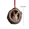 thumbnail image 6 of OIUR Forest Animal Christmas Ornament 2D Acrylic Owl Raccoon Koala Squirrel Xmas Tree Hanging Decoration for Tree Home Party Decor, 6 of 7