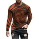 thumbnail image 2 of Blusas y camisas de manga larga con cuello redondo para hombre, blusa informal de manga larga con cuello redondo y estampado de rayas, blusa de poliéster para hombre, 2 of 5