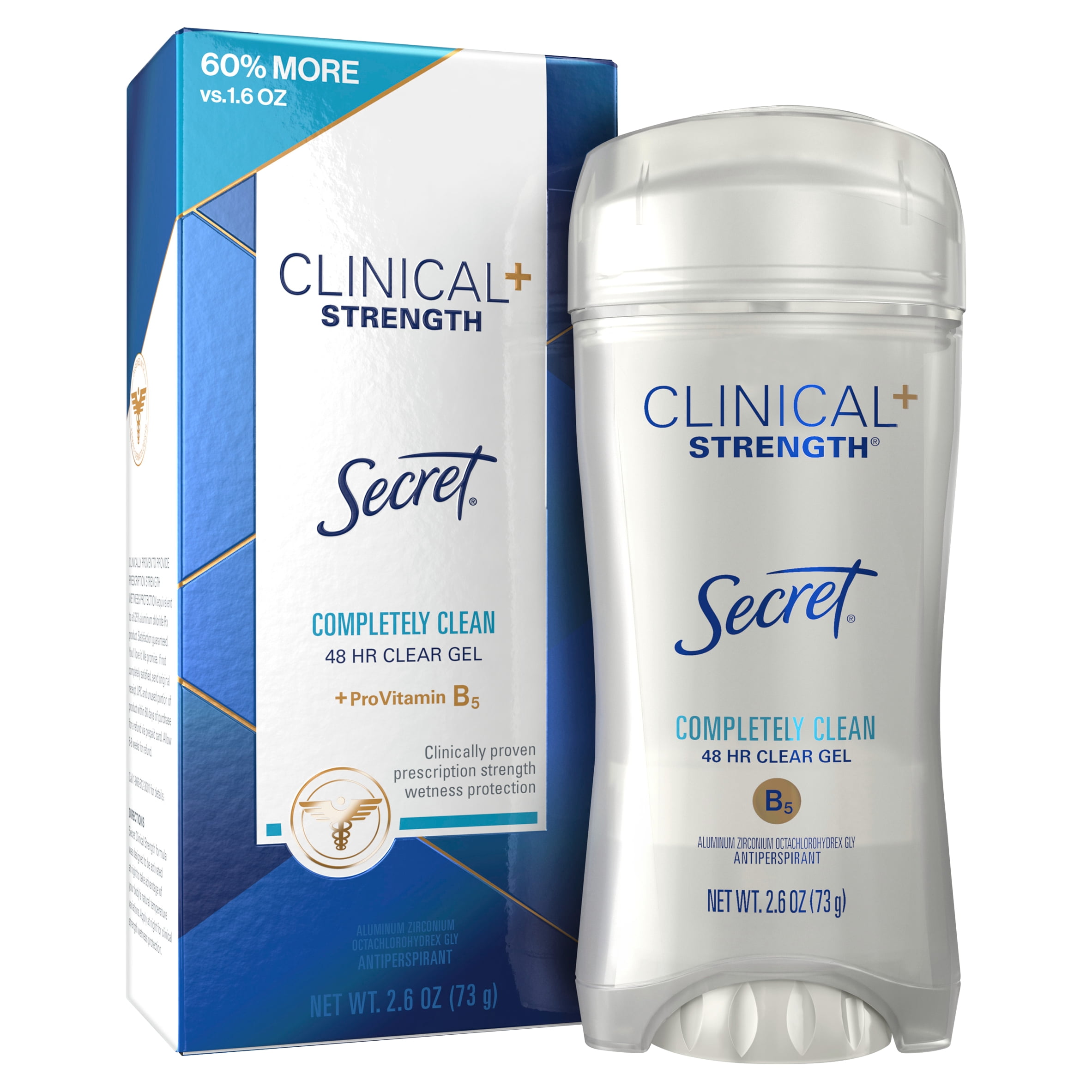 Secret Clinical Strength Clear Gel Antiperspirant Deodorant, Completely