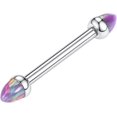 thumbnail image 5 of Glaciersei Nipple Ring Internally Threaded Nipple Barbell 14G Nipple Piercing Jewelry G23 Titanium, 5 of 5
