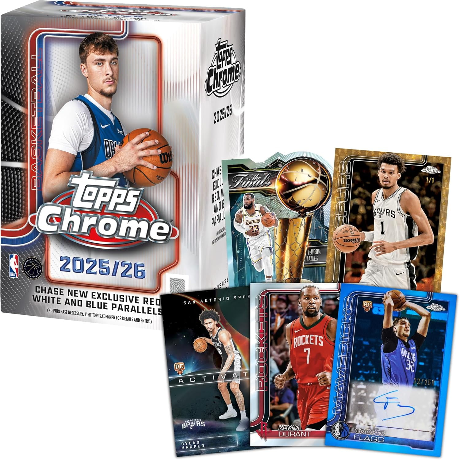 2025-26 Topps Chrome Basketball Trading Cards Value Box