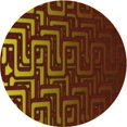 thumbnail image 1 of Ahgly Company Machine Washable Indoor Round Transitional Maroon Red Area Rugs, 7' Round, 1 of 7