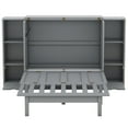 thumbnail image 5 of Queen Size Murphy Bed with Shelves, Drawers and USB Ports,Gray, 5 of 9
