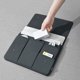 thumbnail image 1 of Bolsa de forro para computadora portátil, bolsa de almacenamiento manual con múltiples compartimentos, bolsa para computadora con tapa impermeable, 1 of 3