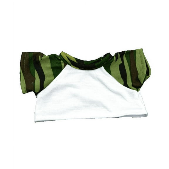 Camo Tee Shirt Top for your Stuffed Plush Animals Fits Most 6'' to 10'' Animals