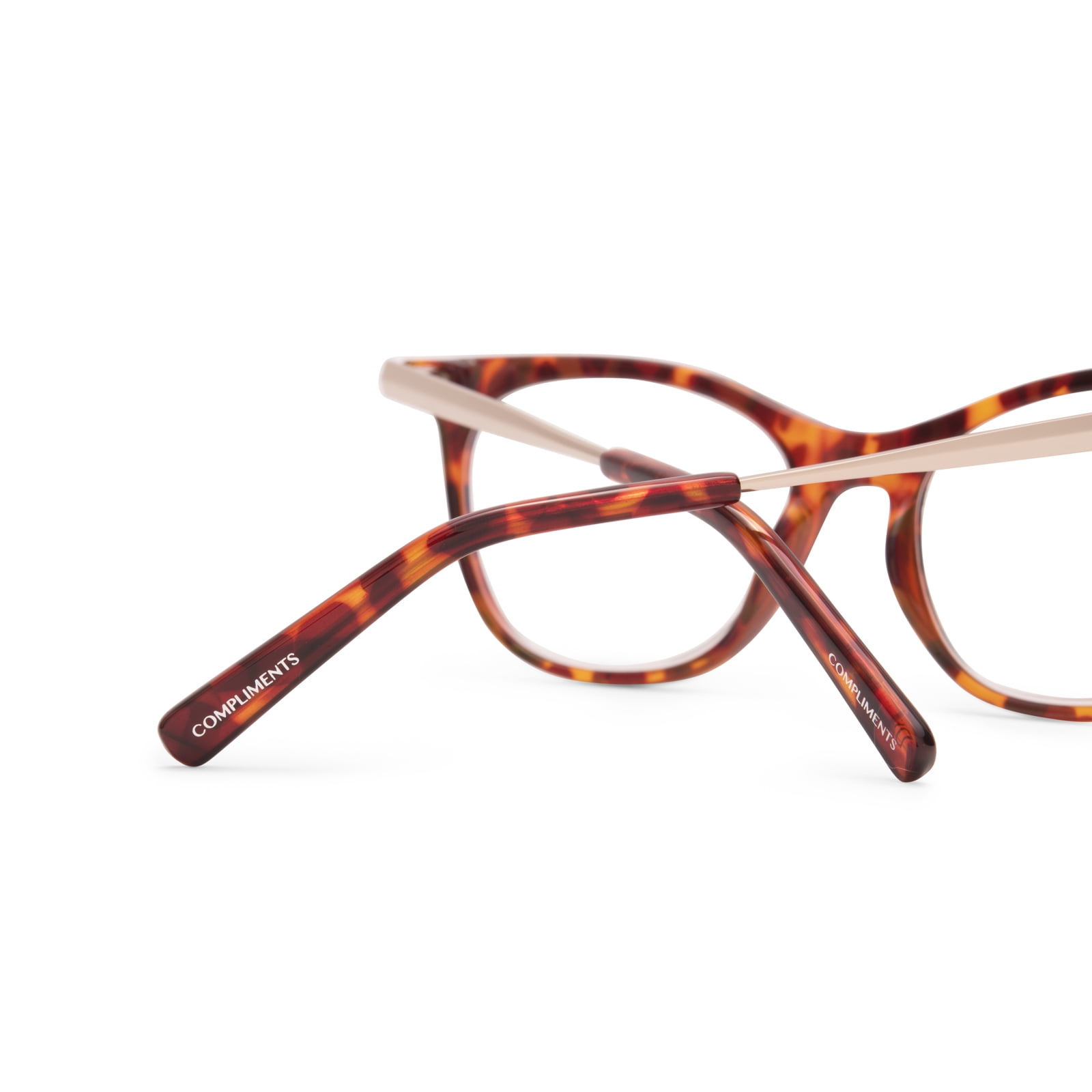 Compliments by DIFF Eyewear Darcy Blue Light Reading Glasses for Women Amber Tortoise +2.0