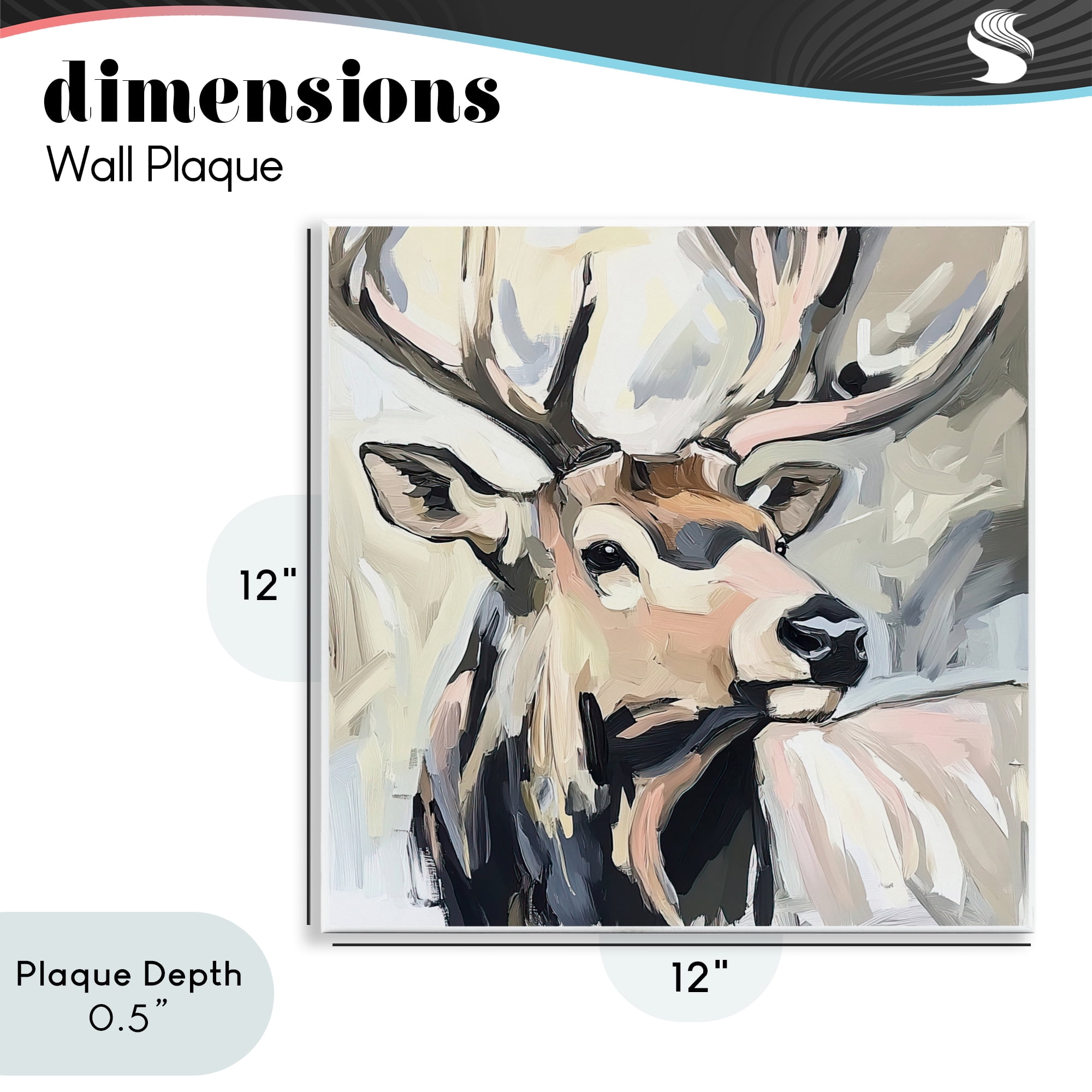 Stupell Industries Neutral Bull Elk Portrait Wall Plaque Art, design by Tina LeCour