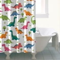 thumbnail image 4 of White Cartoon Dinosaurs Trees Pattern Shower Curtain 72"x72" ,Bathroom Decorative Shower Curtains Set with 12 Hooks,Modern Waterproof Washable Shower Curtain, 4 of 6