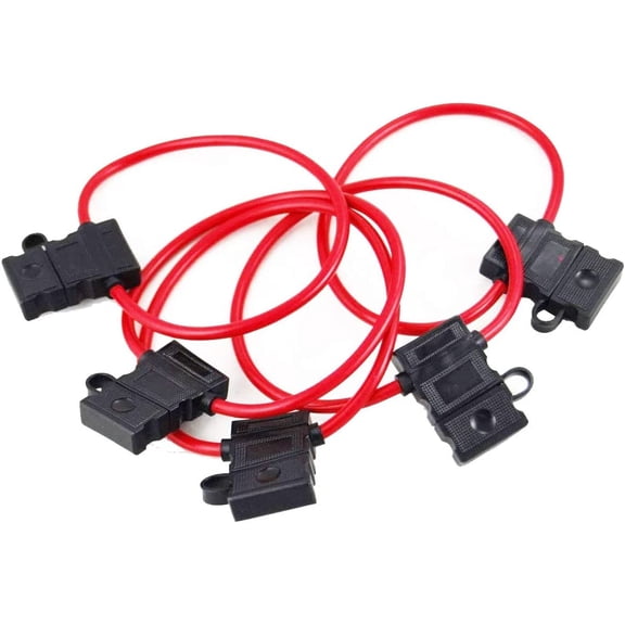 5 Pcs 12 Gauge ATC Heavy Duty Fuse Holder 12 Volt Automotive Copper Wire