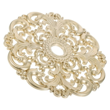 Hemoton Decorative Plastic Ceiling Medallion European Gypsum Style Ceiling Medallion for Ceiling Light Fixtures Home Lighting Decoration